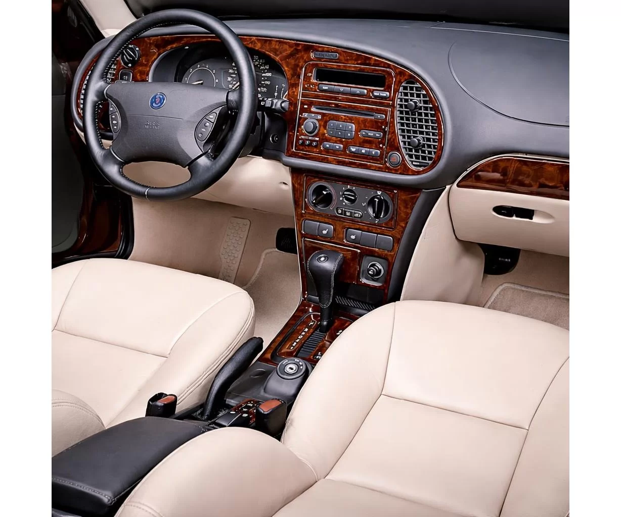 Saab 900 1994-1998 Full Set, 10 Parts set Interior BD Dash Trim Kit