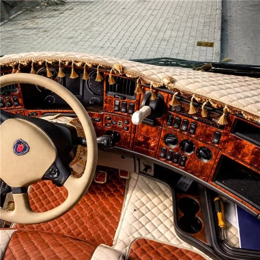 Scania R-Series R2 Reihe TopLine 2013 3D Inleg dashboard Interieurset aansluitend en pasgemaakt op he 60-Teile