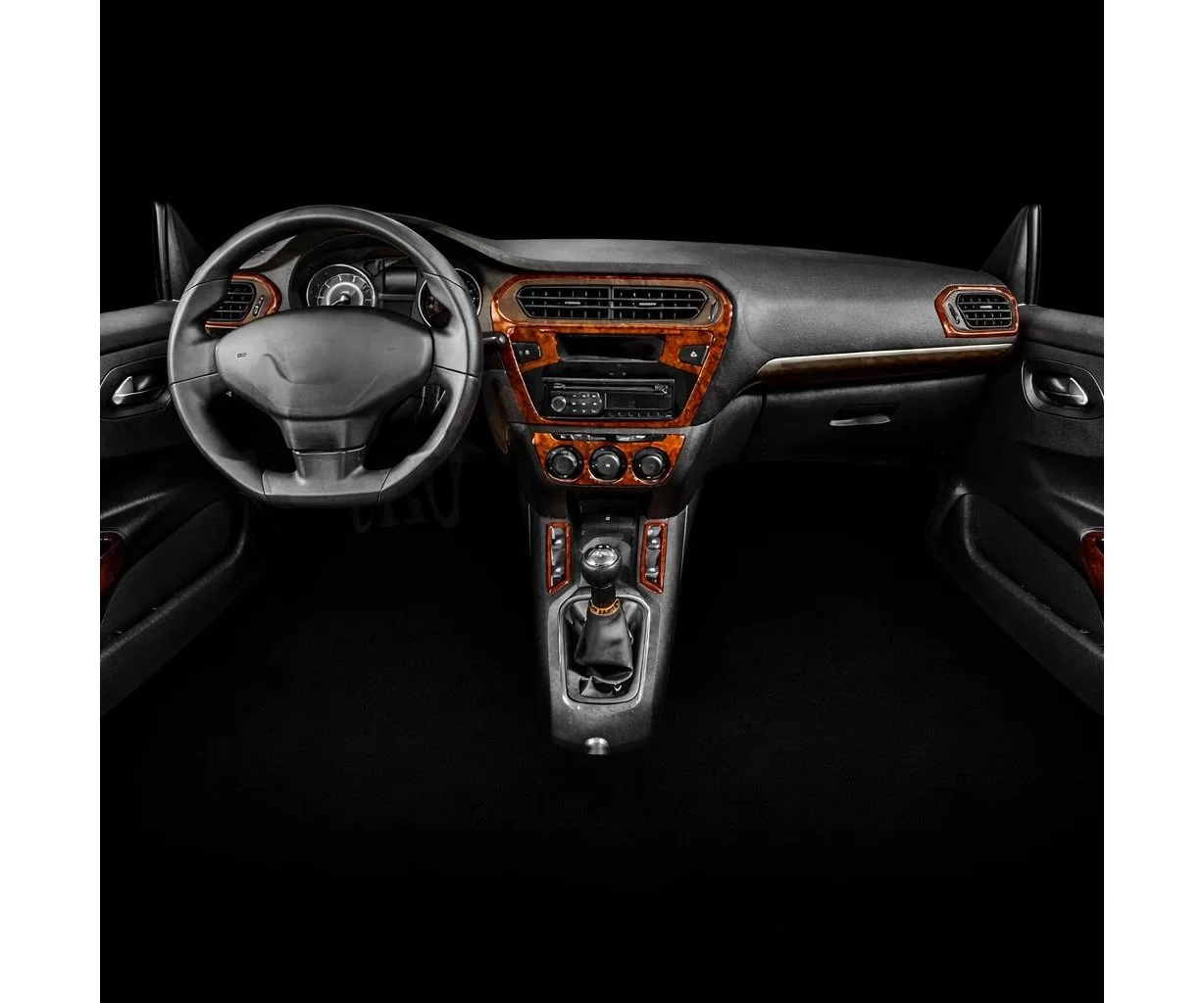 Citroen Elysée 01.2010 3D Inleg dashboard Interieurset aansluitend en pasgemaakt op he 12-Teile