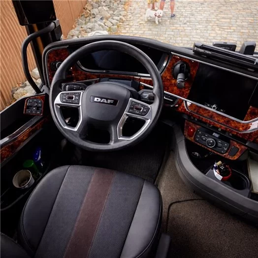 Daf XF XG XG-Plus 2021 3D Inleg dashboard Interieurset aansluitend en pasgemaakt op he 27-Teile