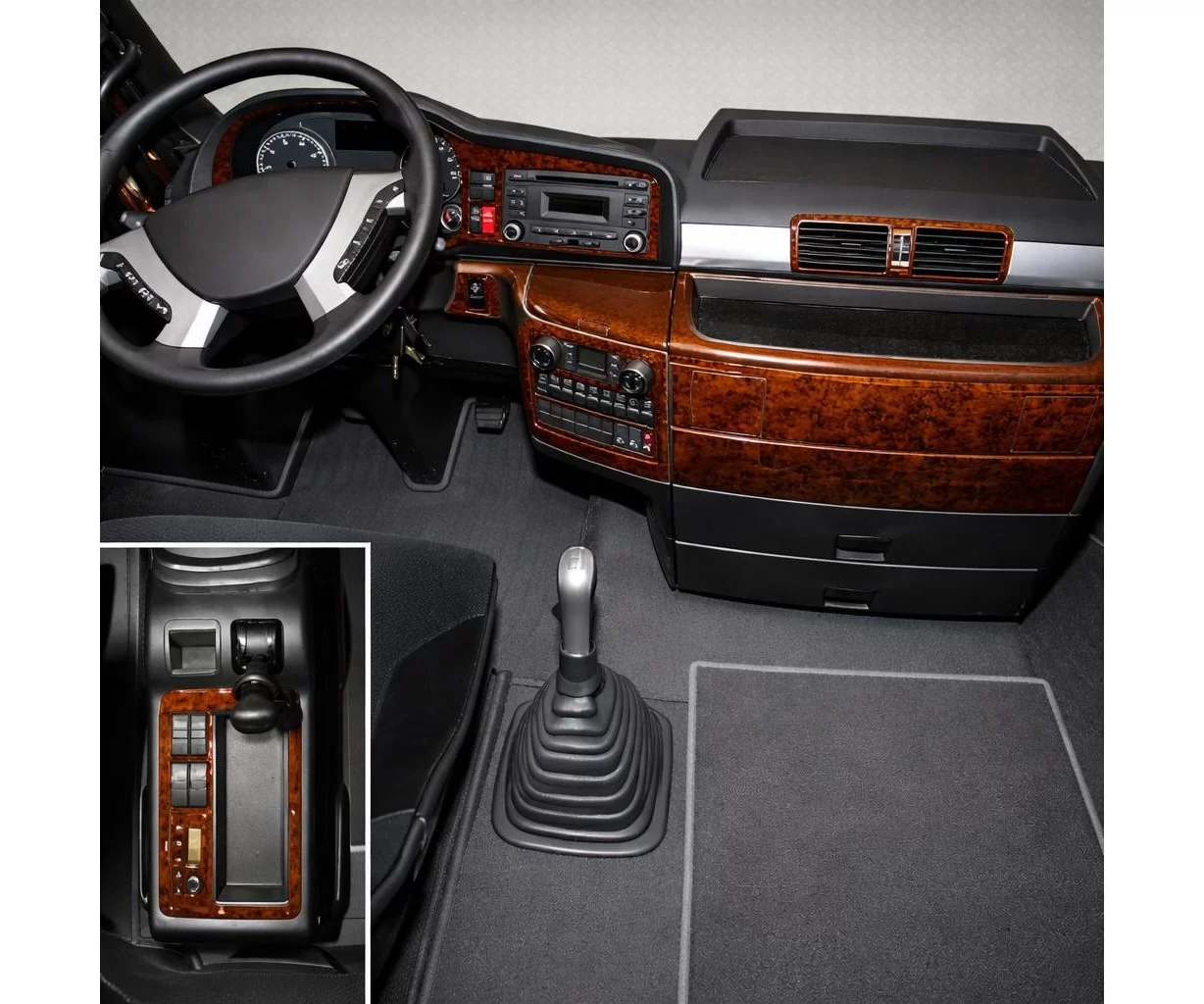 MAN TGX TGS 07.2007 3D Interior Dashboard Trim Kit Dash Trim Dekor 22-Parts
