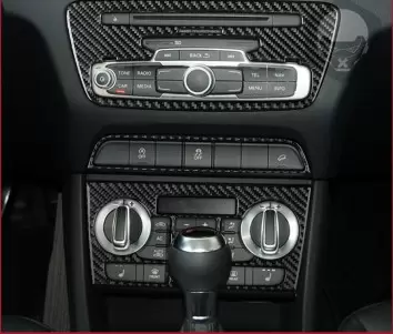 Audi Q3 ab 2015 3M 3D BASIC Interior Mittelkonsole Armaturendekor Cockpit Dekor 28-Teilige - 1