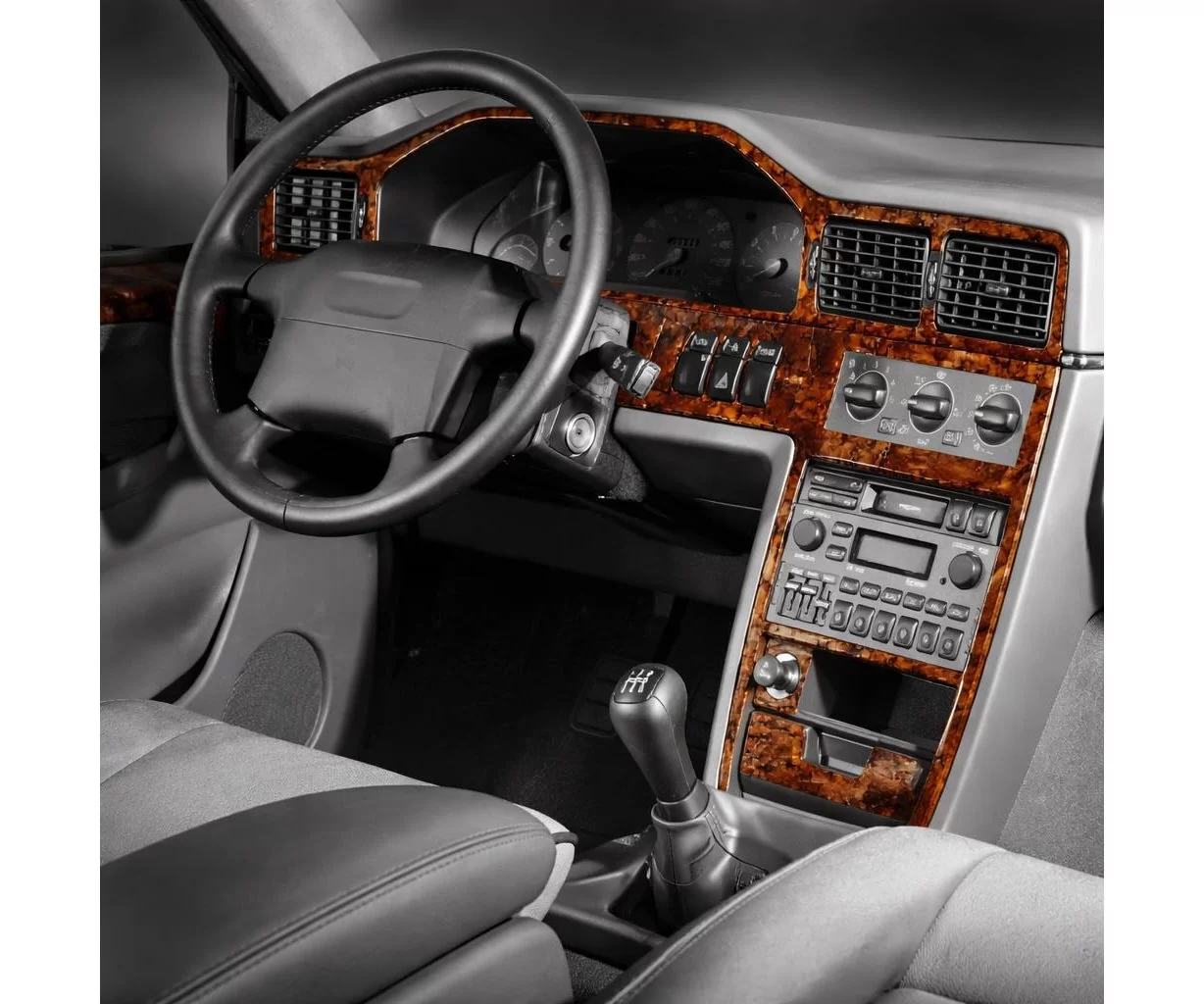 Volvo S 90-V 90 96-98 Kit la décoration du tableau de bord 17-Pièce - 1 - habillage decor de tableau de bord