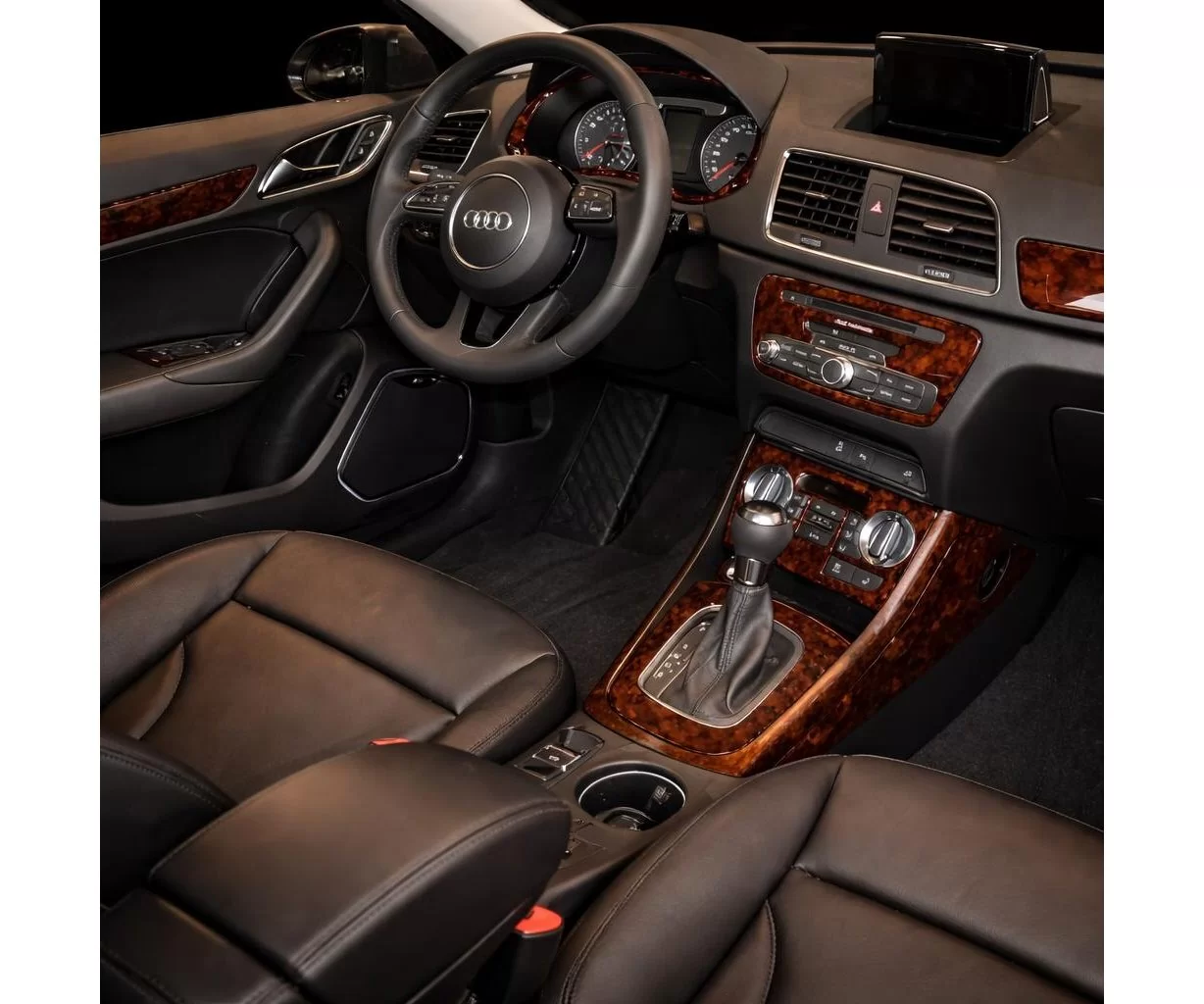 Audi Q3 ab 2015 Mascherine sagomate per rivestimento cruscotti 49-Decori Audi Q3 ab 2015 Mascherine sagomate per rivestimento cruscotti 49-Decori