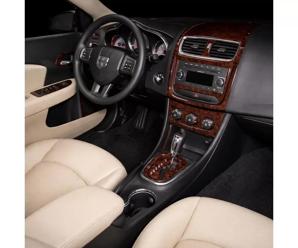 Dodge Avenger 2010-2014 Inleg dashboard Interieurset aansluitend en pasgemaakt 15 Delen