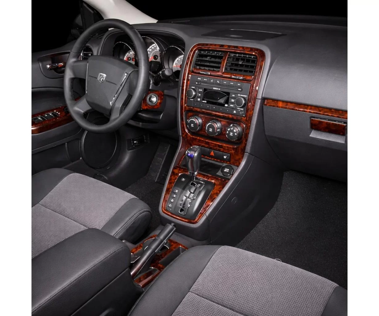 Dodge Caliber 2007-2009 Habillage Décoration de Tableau de Bord 24 Pièce