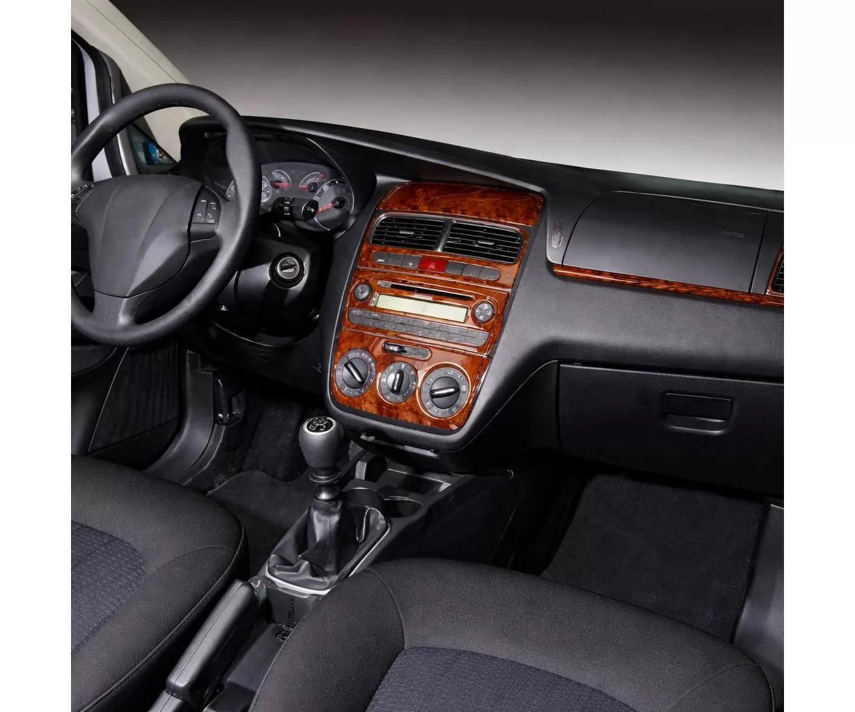 Fiat Linea 06.2007 3D Interior Dashboard Trim Kit Dash Trim Dekor 10-Parts