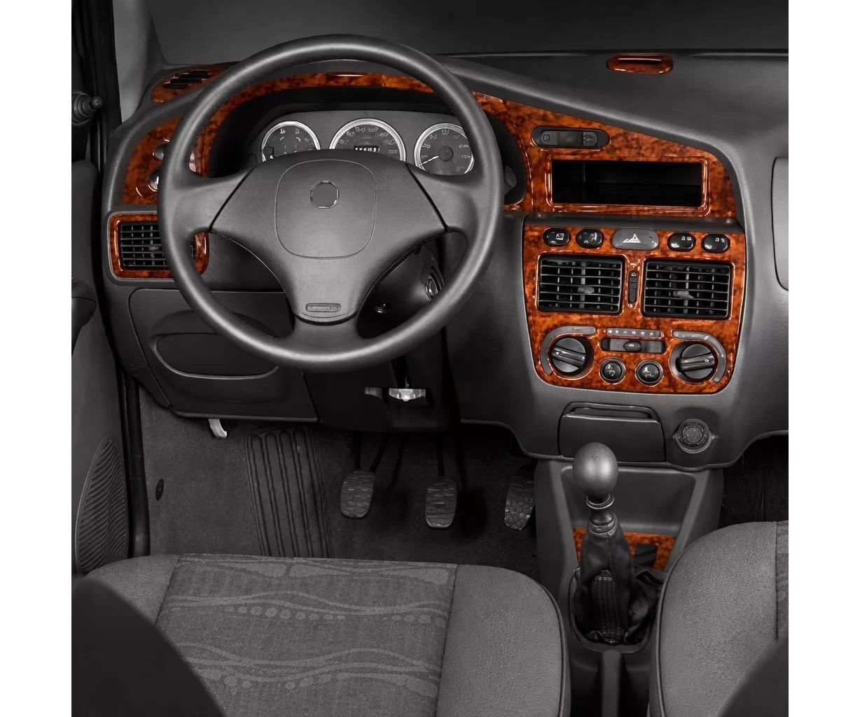 Fiat Palio Weekend 01.98-03.02 Habillage Décoration de Tableau de Bord 12-Pièce