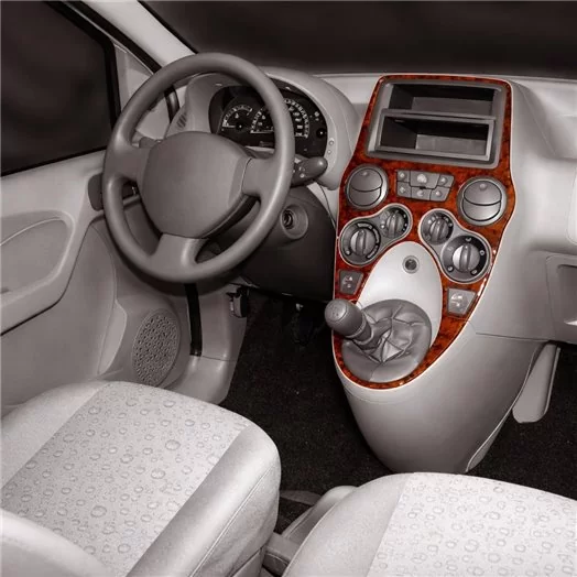 Fiat Panda 09.2003 3D Interior Dashboard Trim Kit Dash Trim Dekor 2-Parts