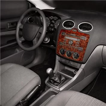 Ford Focus09.04-09.10 3D Inleg dashboard Interieurset aansluitend en pasgemaakt op he 5-Teile