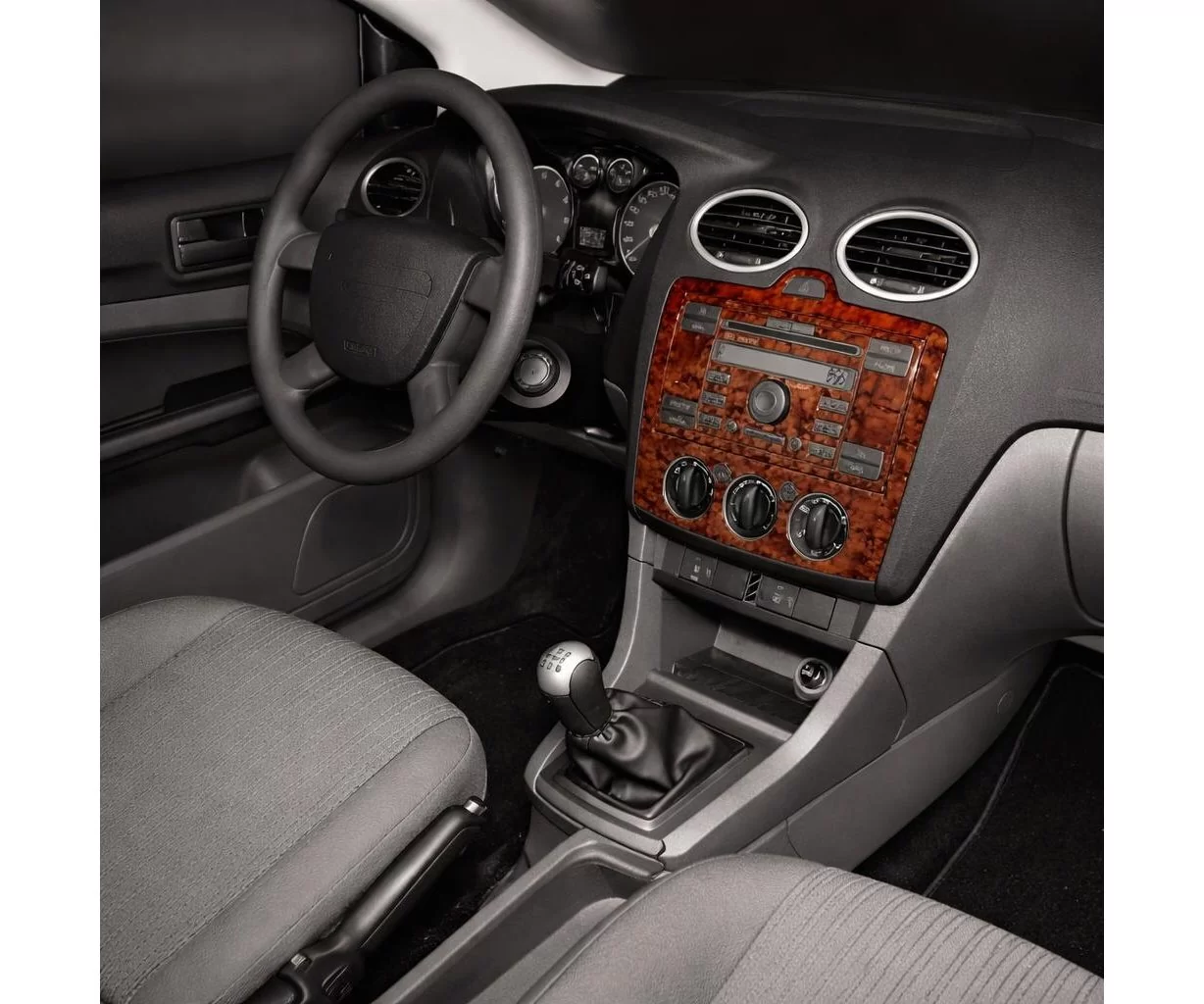 Ford Focus09.04-09.10 3D Inleg dashboard Interieurset aansluitend en pasgemaakt op he 5-Teile