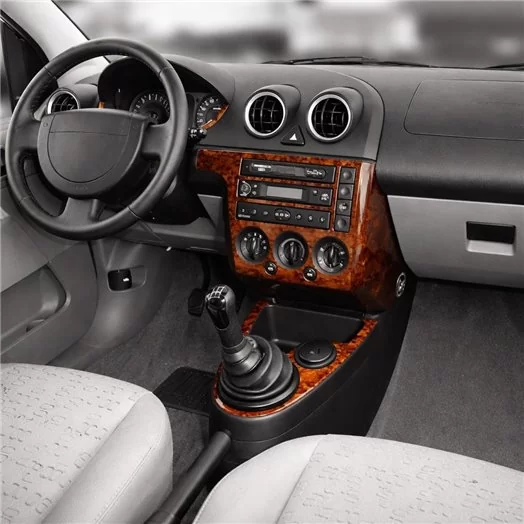 Ford Fiesta 03.02-08.05 3D Inleg dashboard Interieurset aansluitend en pasgemaakt op he 7-Teile