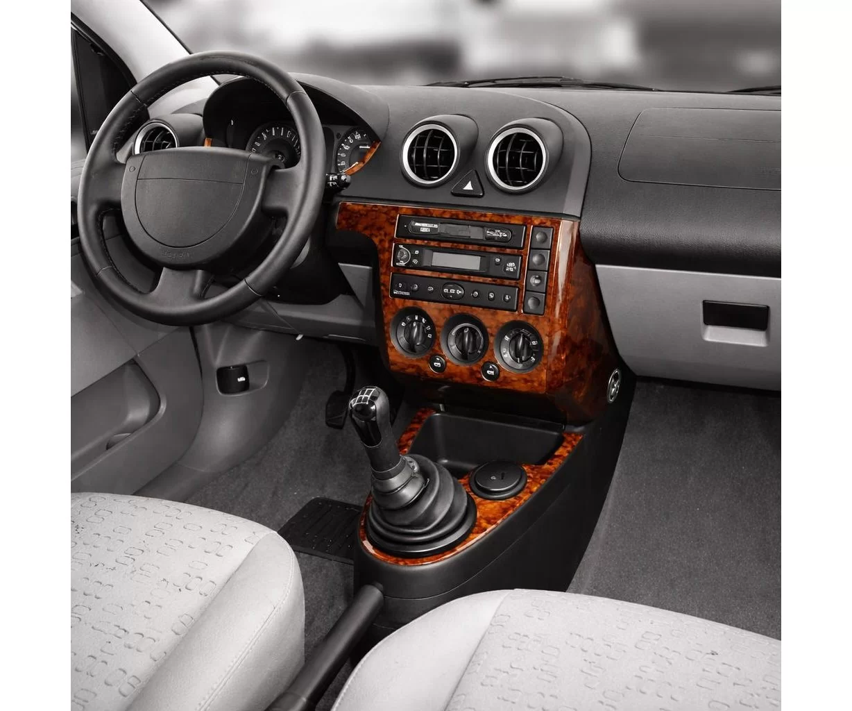 Ford Fiesta 03.02-08.05 3D Interior Dashboard Trim Kit Dash Trim Dekor 7-Parts Ford Fiesta 03.02-08.05 3D Interior Dashboard Trim Kit Dash Trim Dekor 7-Parts