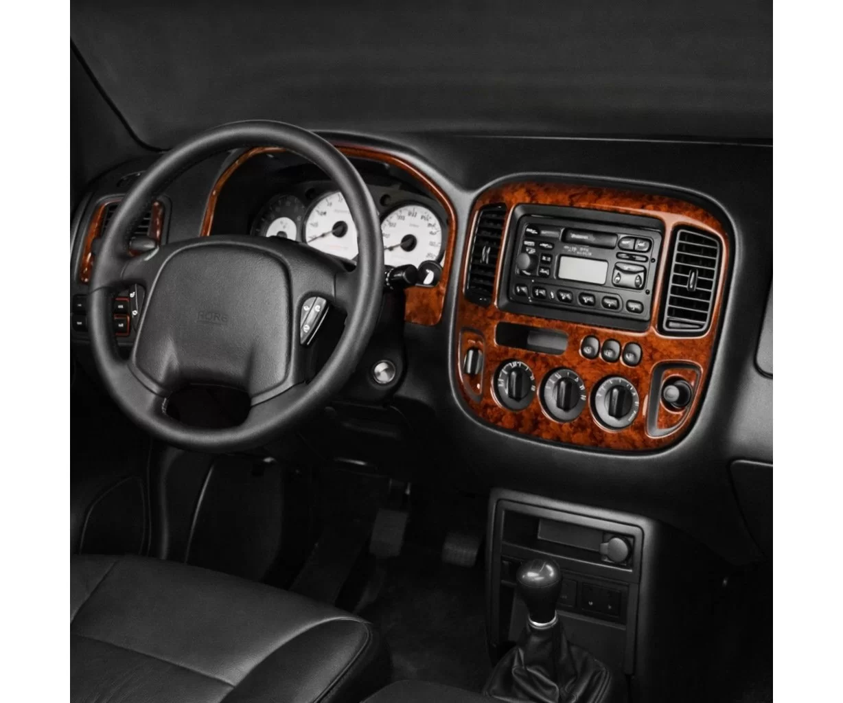 Ford Maverick II 2000-2005 Inleg dashboard Interieurset aansluitend en pasgemaakt 25 Delen