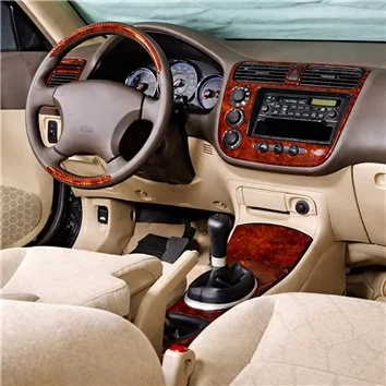 Honda Civic 04.01-06.06 Mittelkonsole Armaturendekor Cockpit Dekor 10-Teile