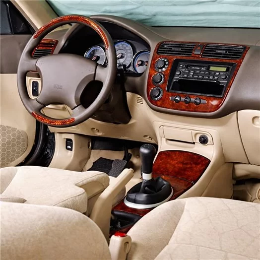 Honda Civic 04.01-06.06 Mittelkonsole Armaturendekor Cockpit Dekor 10-Teile