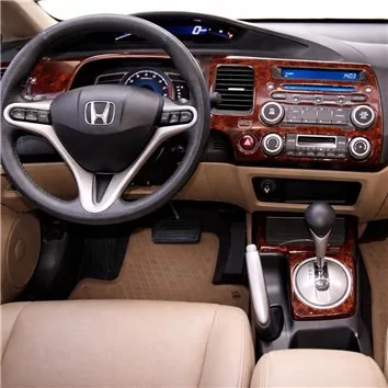 Honda Civic 06.06-12.11 Mascherine sagomate per rivestimento cruscotti 16-Decori