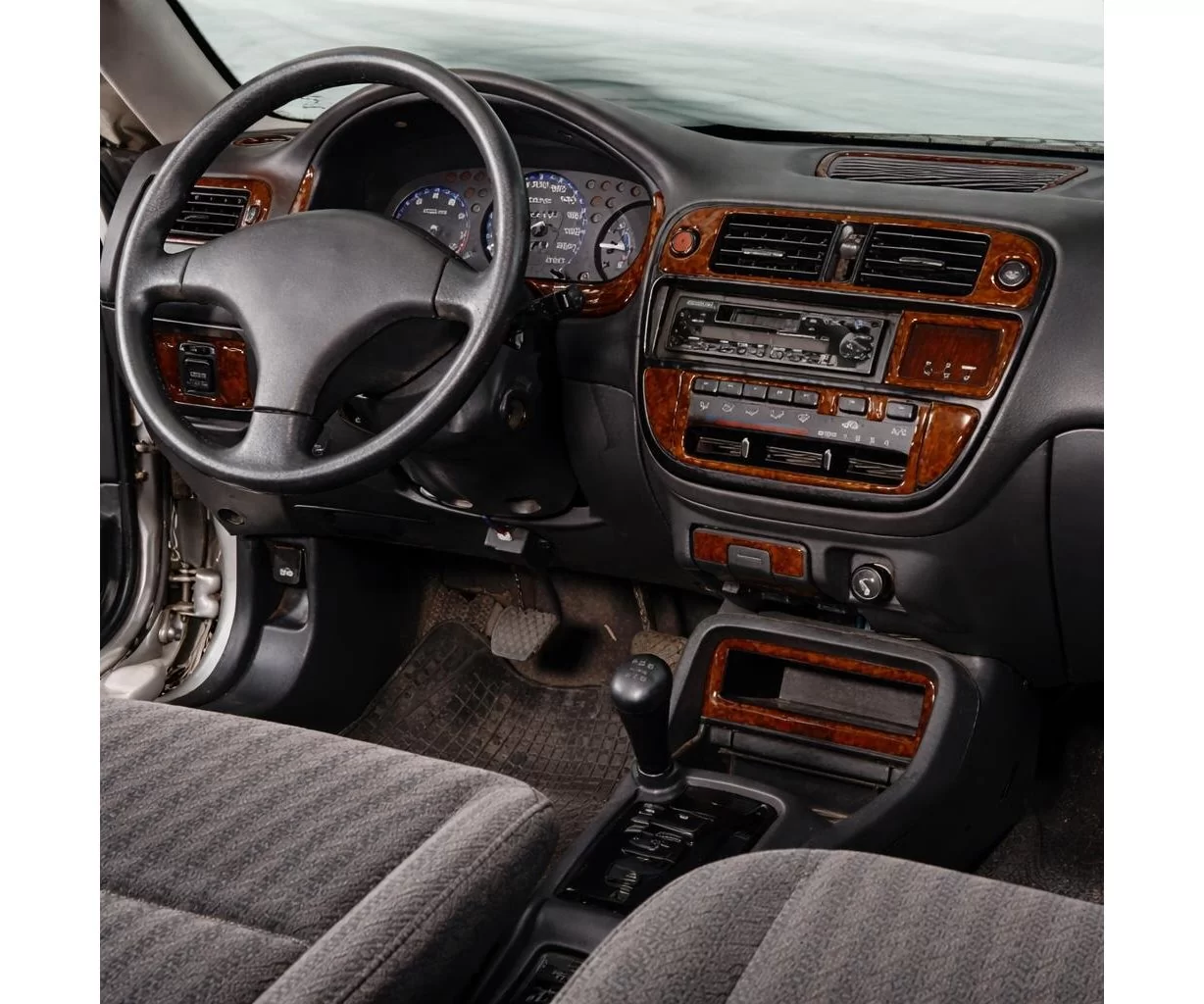 Honda Civic 09.95-03.01 Mittelkonsole Armaturendekor Cockpit Dekor 22-Teile