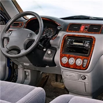 Honda CR-V 4X4 06.97-01.02 3D Inleg dashboard Interieurset aansluitend en pasgemaakt op he 9-Teile