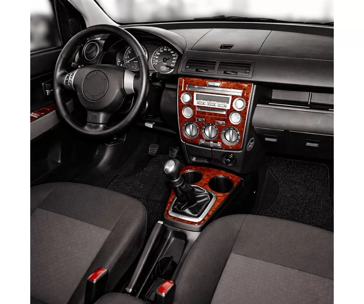 Mazda Mazda 2 02.03-12.06 3D Inleg dashboard Interieurset aansluitend en pasgemaakt op he 4-Teile