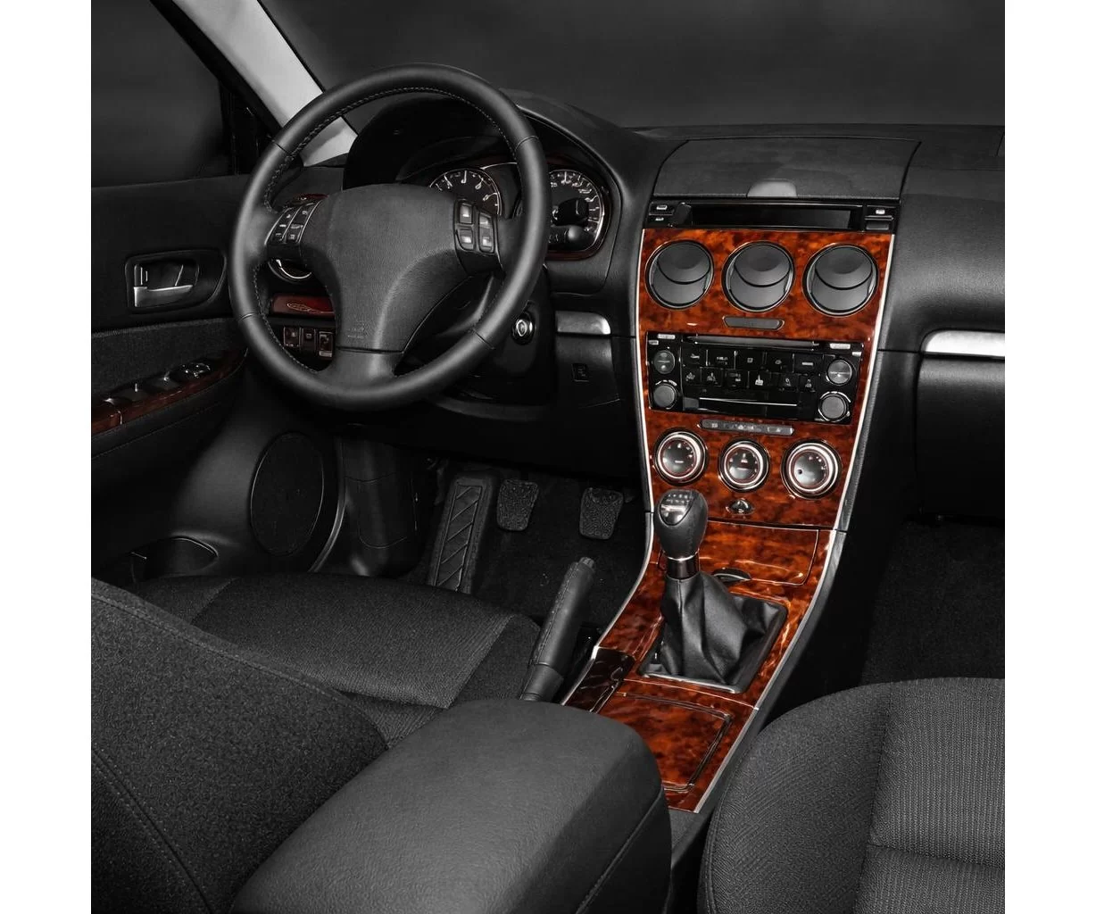 Mazda Mazda 6 06.04-12.07 Mascherine sagomate per rivestimento cruscotti 34-Decori