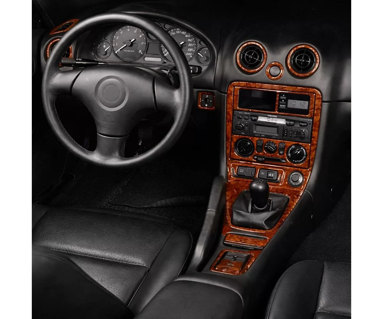 Mazda MX 5 12.00-12.05 3D Interior Dashboard Trim Kit Dash Trim Dekor 14-Parts