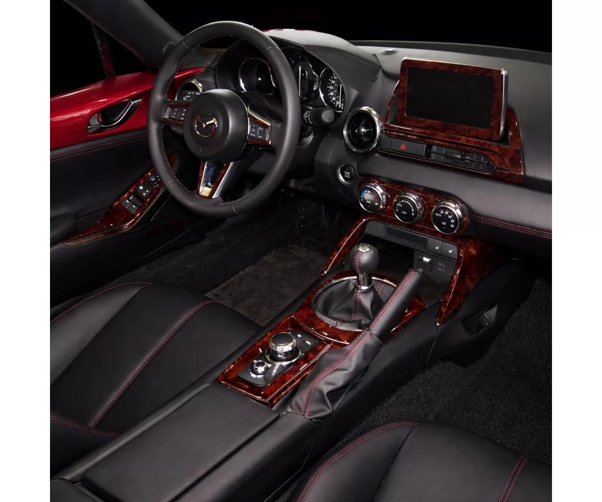 Mazda MX-5 Miata ND Mk4 2015-2020 Mittelkonsole Armaturendekor Cockpit Dekor 25-Teile