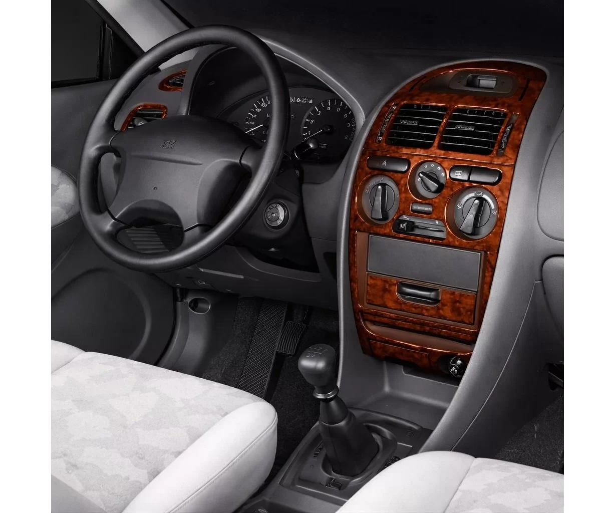 MitsubishiCarisma 08.95-06.99 3D Inleg dashboard Interieurset aansluitend en pasgemaakt op he 19-Teile