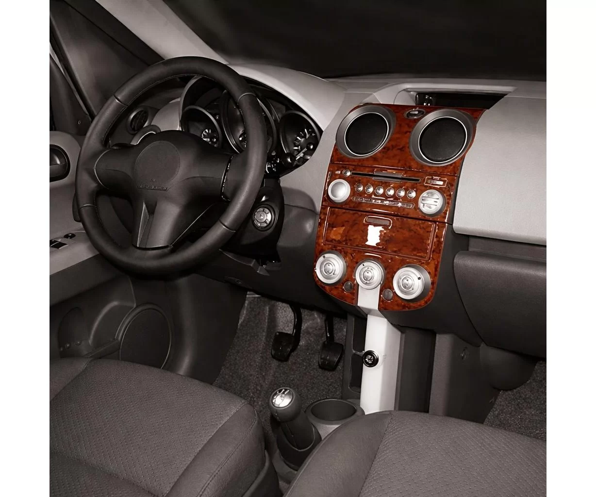 Mitsubishi Colt 05.04-12.07 Mittelkonsole Armaturendekor Cockpit Dekor 4-Teile