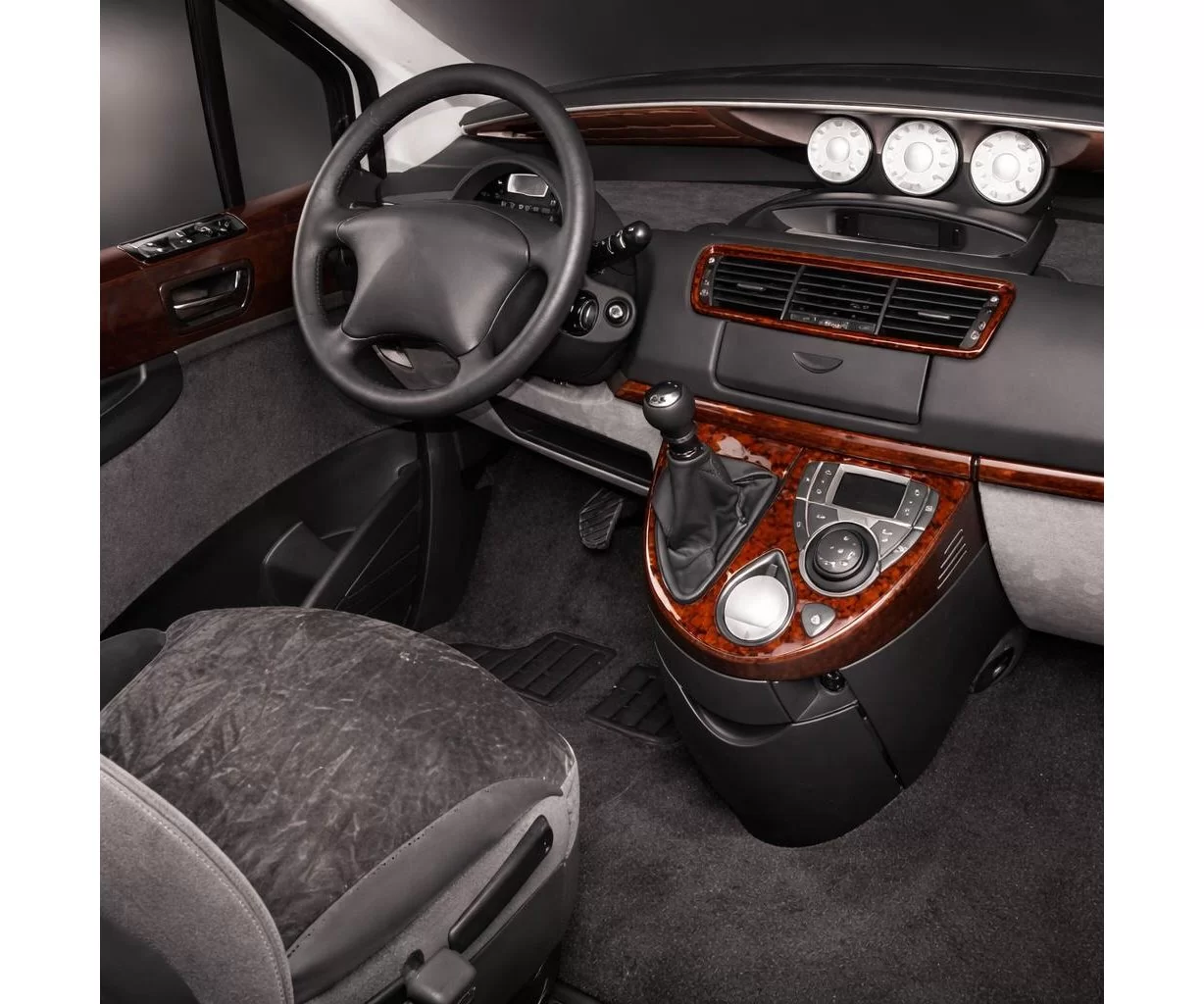 Peugeot 807 02.2002 3D Interior Dashboard Trim Kit Dash Trim Dekor 4-Parts