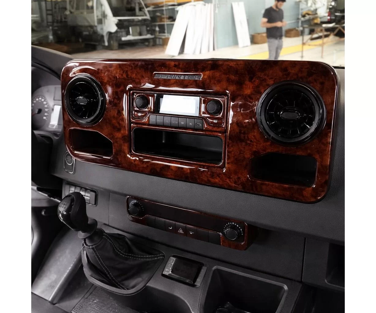 Mercedes Sprinter W907 2018 3D Interior Dashboard Trim Kit Dash Trim Dekor 47-Parts