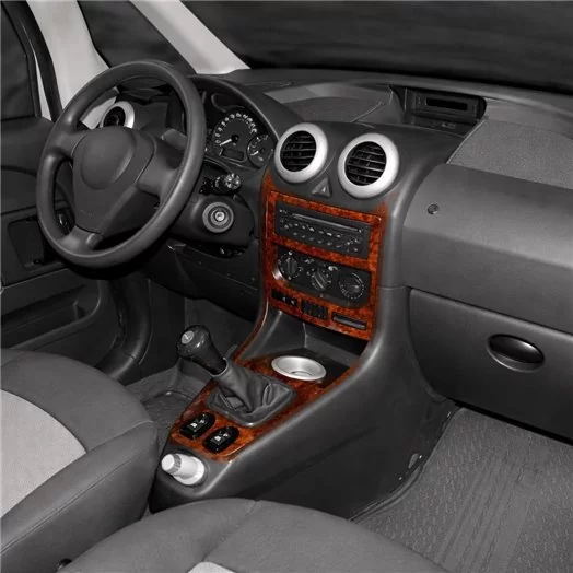 Peugeot 1007 04.2005 Mittelkonsole Armaturendekor Cockpit Dekor 2-Teile