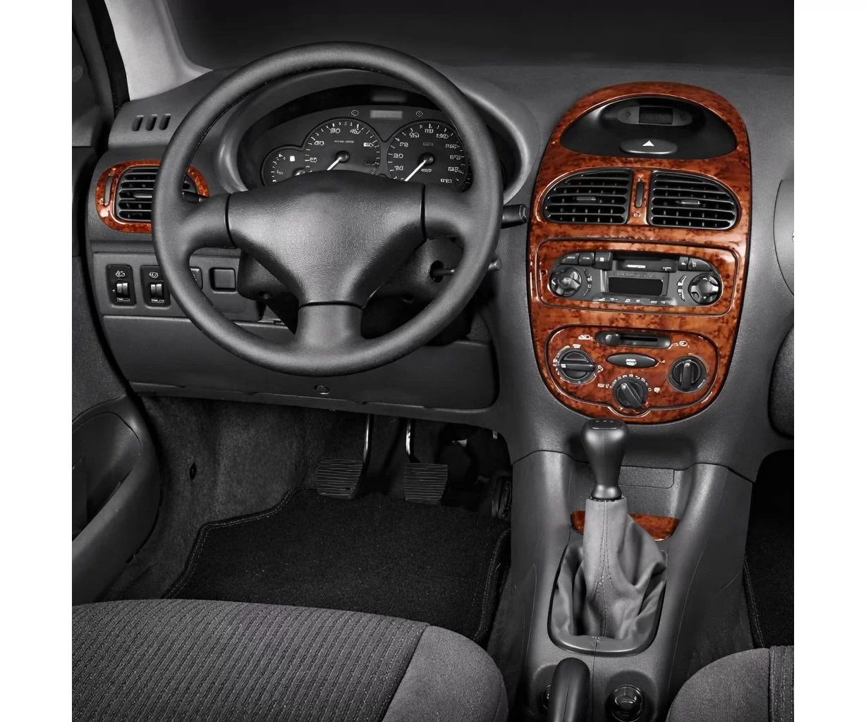 Peugeot 206 10.98-09.01 Mascherine sagomate per rivestimento cruscotti 8-Decori