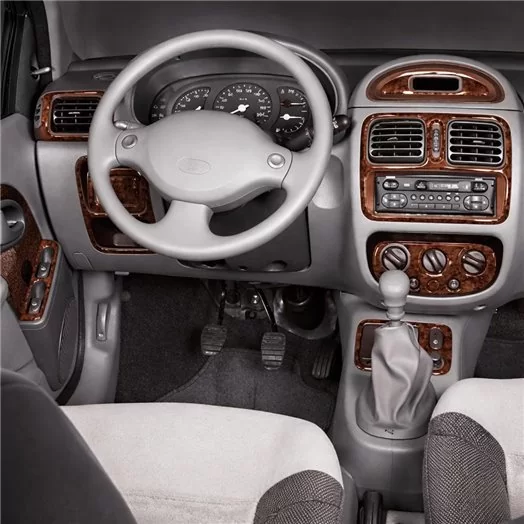 Renault Clio 06.98-05.01 3D Interior Dashboard Trim Kit Dash Trim Dekor 18-Parts