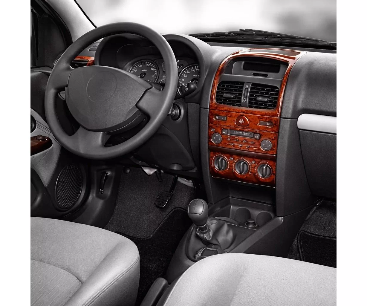 Renault Clio-2 06.01-08.05 3D Inleg dashboard Interieurset aansluitend en pasgemaakt op he 15-Teile