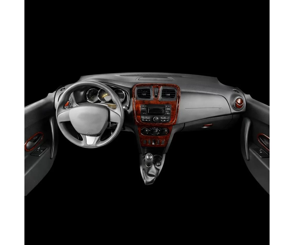 Renault Clio Symbol 01.2012 3D Interior Dashboard Trim Kit Dash Trim Dekor 25-Parts