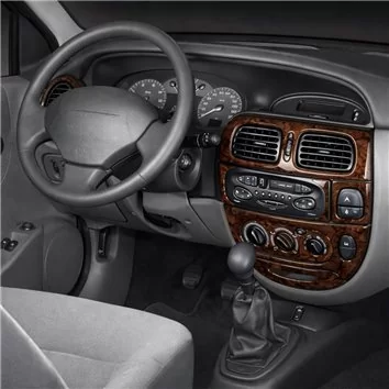 Renault Megane 03.99-02.03 3D Interior Dashboard Trim Kit Dash Trim Dekor 17-Parts