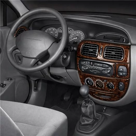 Renault Megane 03.99-02.03 Habillage Décoration de Tableau de Bord 17-Pièce Renault Megane 03.99-02.03 Habillage Décoration de Tableau de Bord 17-Pièce