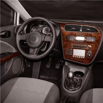 Seat Leon 1P 06.05-09.09 Mittelkonsole Armaturendekor Cockpit Dekor 8-Teile