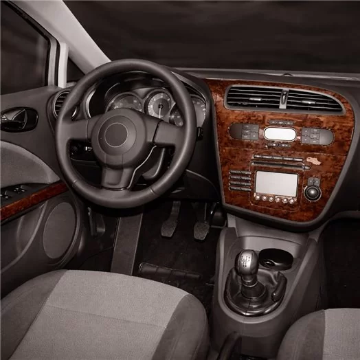 Seat Leon 1P 06.05-09.09 3D Interior Dashboard Trim Kit Dash Trim Dekor 8-Parts