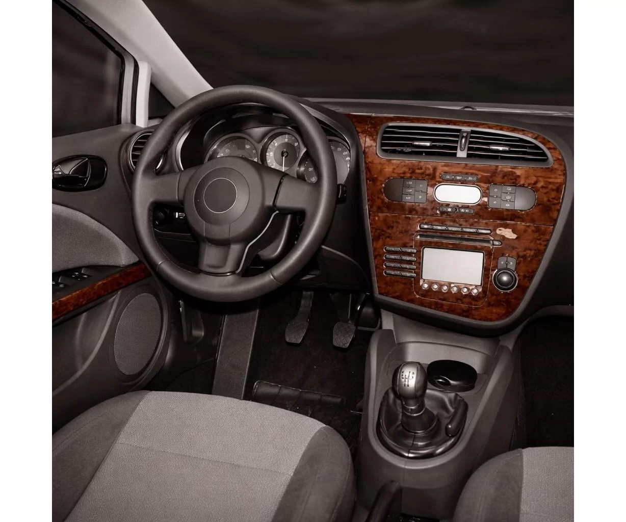 Seat Leon 1P 06.05-09.09 Mittelkonsole Armaturendekor Cockpit Dekor 8-Teile Seat Leon 1P 06.05-09.09 Mittelkonsole Armaturendekor Cockpit Dekor 8-Teile