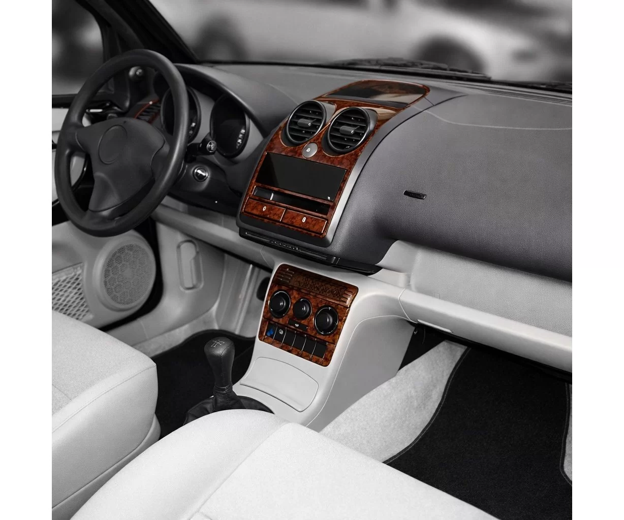 Seat Arosa 02.01-04.05 3D Interior Dashboard Trim Kit Dash Trim Dekor 24-Parts