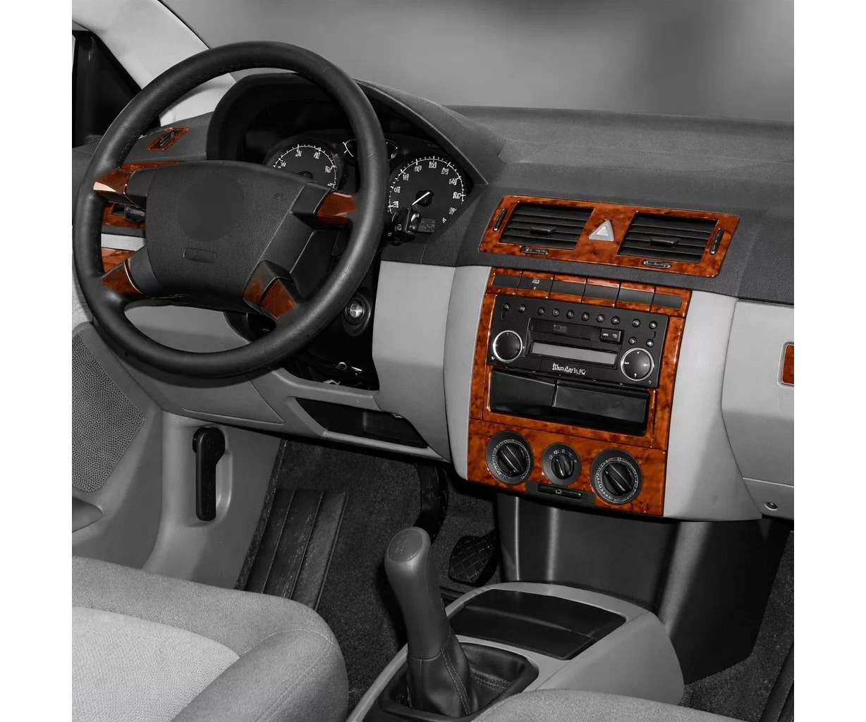 Skoda Fabia 6Y 09.99-05.06 Mascherine sagomate per rivestimento cruscotti 24-Decori