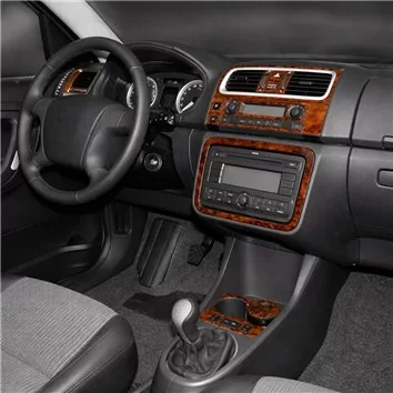 Skoda Fabia 5J Roomster 06.2006 Mittelkonsole Armaturendekor Cockpit Dekor 20-Teile