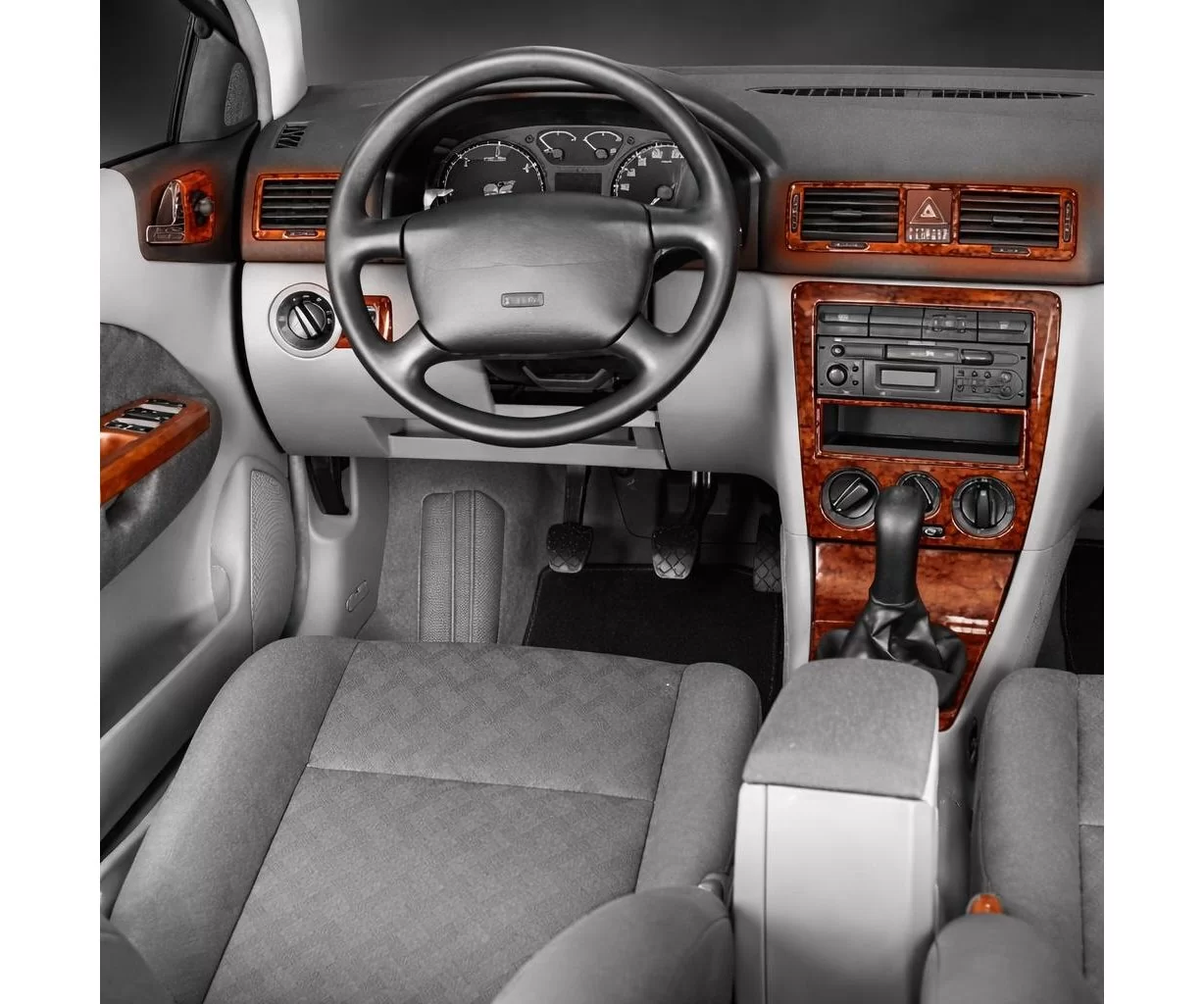 Skoda Octavia A4 1U 06.98-04.04 Habillage Décoration de Tableau de Bord 15-Pièce