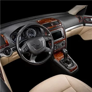 Skoda Octavia A5 1Z 09.2009 3D Inleg dashboard Interieurset aansluitend en pasgemaakt op he 11-Teile