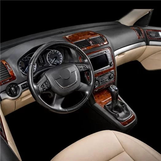 Skoda Octavia A5 1Z 09.2009 3D Interior Dashboard Trim Kit Dash Trim Dekor 11-Parts Skoda Octavia A5 1Z 09.2009 3D Interior Dashboard Trim Kit Dash Trim Dekor 11-Parts