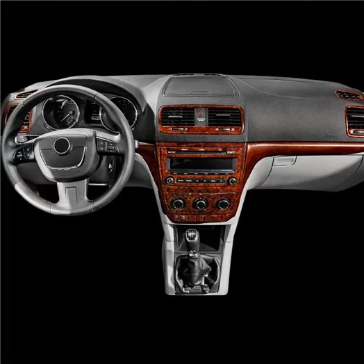 Skoda Yeti 01.2010 3D Interior Dashboard Trim Kit Dash Trim Dekor 21-Parts
