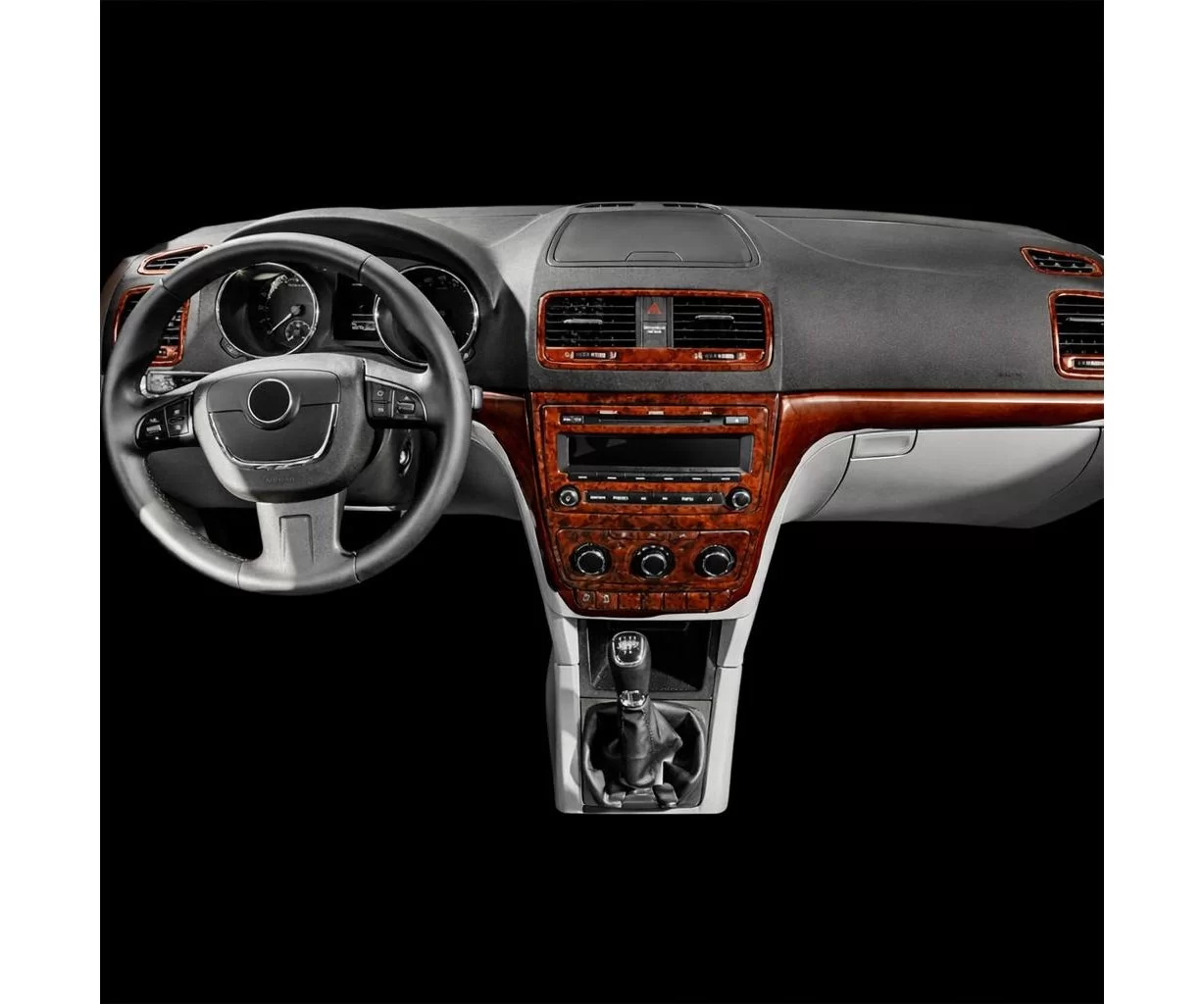 Skoda Yeti 01.2010 3D Inleg dashboard Interieurset aansluitend en pasgemaakt op he 21-Teile