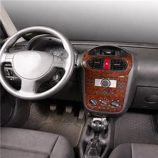 Opel Corsa C â€“ Pick-up 01.03-12.06 Mascherine sagomate per rivestimento cruscotti 6-Decori